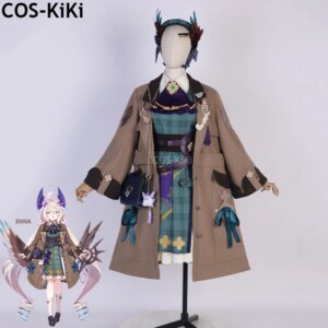 COS-KiKi Vtuber Nijisanji Enna Alouette New Clothes Game Suit Winter Cosplay Costume Halloween Party Role Play Outfit Women