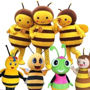 Bee Mascot Cosplay Costume Honeybee Animal Carnival Stage Performance Cartoon CharacterAdvertising Birthday Party