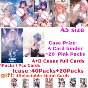 2025 Newest XING HUO Newest Waifu Board Hobby Collection Card Doujin Booster Box Hutao Ganyu LPS SSP Rare Card Toys Gift
