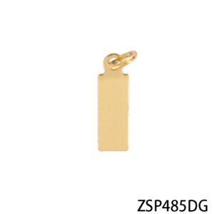 Add ring Golden color Tag with Corrosion Carving LOGO Stainless Steel Tags  jewelry part small pendant labels