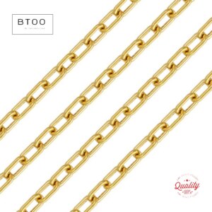 14K Gold Filled Cable Paperclip Chain Footage 2.4mm Width Elongated Extender Chains Wholesale DIY Unfinished Chains