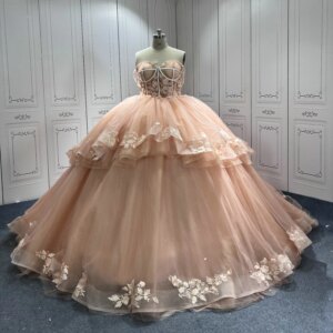 Sweetheart Neck Pink Quinceanera Dress Sleeveless Vestidos De 15 Anos Girls Ball Gown Sweet 16 Dresses