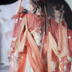 Tang Dynasty Hanfu Ruqun Set – Women’s Dreamlike Embroidered Wide-Sleeve Outfit – Fairy Style Spring Summer New Collection