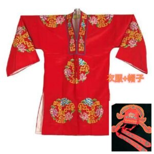 Peking Opera Costume Ancient Wedding Men’s Drama Traditional Huangmei Yue Xiaosheng Group Flower Men and Women Paired Coat