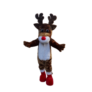 red nose mascot costume moose reindeer custom fancy costume anime cosplay kits mascotte fancy dress carnival costume 401574