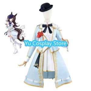 Yu-Cosplay Rice Shower Cosplay Costume Game Pretty Derby Cosplay Suit Women Cute Dress With Hat Carnival Uniform Anime Clothing