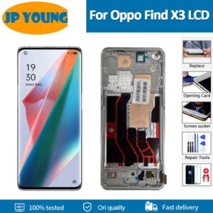 6.7”Original AMOLED For Oppo Find X3 CPH2173 LCD Screen Display Touch Panel Digitizer For Oppo Find X3 Pro PEEM00 Touch Screen