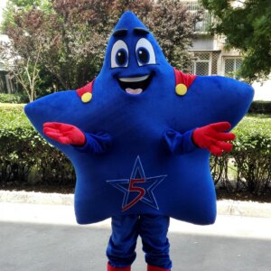 mascot blue super star mascot costume custom fancy costume anime cosplay kits mascotte cartoon theme fancy dress41177