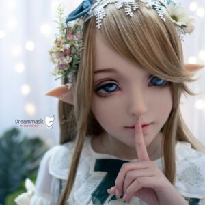(M13 ILIA)’Dreammask’ DMS Crossdressing Female/Girl Full Head Cosplay Elf Ear Kigurumi Male To Female Mask Drag Queen Shemale