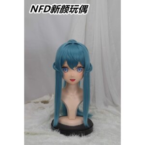 Customize Character Female/Girl Resin Kig Full Head With Lock Anime Cosplay Japanese Anime Kigurumi Mask