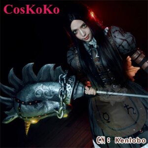 CosKoKo Alice Liddell Cosplay Game Alice: Madness Returns Costume Sweet Lovely Steam Dress Halloween Party Role Play Clothing