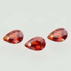 Brilliant Single Hole AAAAA Pear Cut Garnet Loose Cubic Zirconia cz Stone For Jewelry Making 4×6~15x20mm High Quality