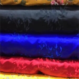 Natural silk satin heavy embroidery fabric brocade Chinese style cheongsam
