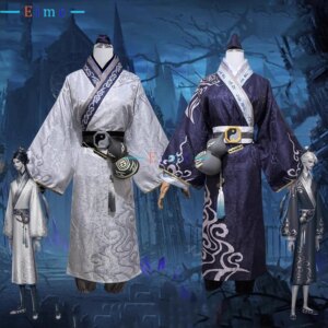 Wu Chang Cosplay Costume Game Identity V White Black Guard Cosplay Suit Party Clothing Halloween Carnival Uniforms Custom Made
