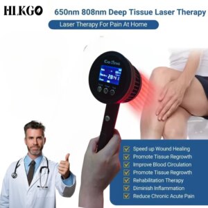 HLKGO 3W Laser Pain Reliever For Tmj Cold Light Laser Therapy 650nmx19diodes+808nmx6diodes For Dogs Neuralgia Fibromyalgia