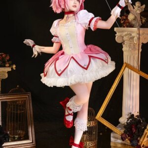 Pre Sale Anime Puella Magi Madoka Magica cosplay Magical Girl Kaname Madoka costume Short Ball Pink Dress Cosplay Costume