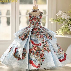 Customized Flower Girl Dresses For Wedding Appliques Gorgeous Child Formal Events Evening Party Gown Luxury Embroidered Sequins