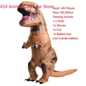 Dinosaur Inflatable Costume Adult Halloween T Rex Mascot Fancy Cosplay Costume For Men Women Tyrannosaurus Cartoon C150106AD