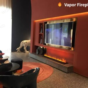 【2025 Premium】Smart WiFi 3D Mist Fireplace – Phone APP Controlled, Realistic Flame, Humidifier, Safe for Kids & Pets Fireplace