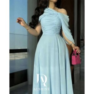 Aushine Customized Birthday Evening Dress Floor Length Sleeveless Summer Elegant Wedding Party Gowns For Women Arab 2024
