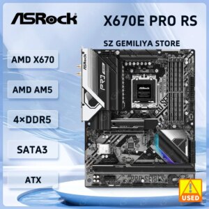 ASRock AMD X670 Motherboard X670E Pro RS Sokcet AM5 DDR5 256GB support 7900X 7600 8300GE 9950 8700F 7700 cpu NVMe SSD