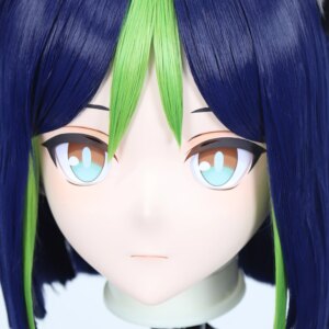 Customize Character Female/Girl Resin Kig Full Head With Lock Anime Cosplay Japanese Anime Kigurumi Mask