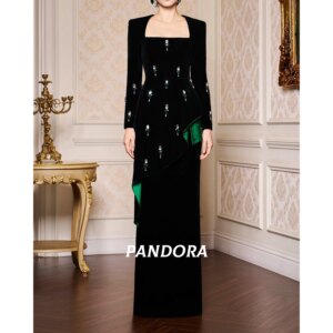 Pandora Customized Beaded Elegant Wedding Party dresses Woman Mermaid Long Evening Prom Dresses Formal Gown Dubai