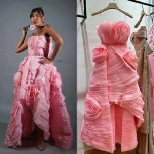 CustomizedJiayigong Prom Exquisite Strapless Gown Flowers Pleat S Bespoke Occasion Dresses