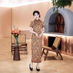 New cheongsam Chinese style elegant temperament long performance