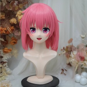 (NFD36–46)Customize Full Head With Lock Pretty Female/Girl Japanese Animego Character Kig Cosplay Kigurumi Mask Crossdress Doll