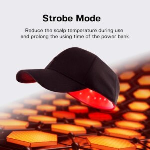 96 Diodes Hair Growth Cap 650nm Anti-Hair Loss Stress Relief Infrared Light Relaxation Therapy 4 Levels Pulse Mode PU