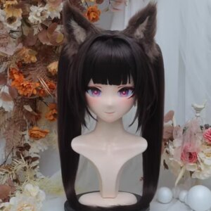 (NFD-21-67)Customize Full Head With Lock Crossdress Doll Female/Girl Japanese Anime Cartoon Character Kig Cosplay Kigurumi Mask