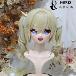 Kigurumi Barbara Kigurumi mask Full Headband Lock Cosplay Headshell Props Costume Anime Game