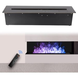 Electric Fireplace 3D WaterVapor Fireplace,Humidifier Realistic Flame Atomized Recessed Steam Fireplace Automatic (47.25 inches)