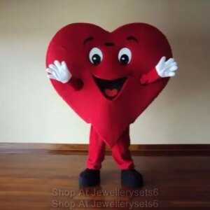 New Adult Best Sale Lovely Red Heart Suit Animal Cartoon Mascot Costume Christmas Fancy Dress Halloween Mascot Costume