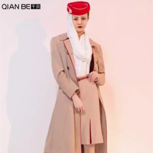 The United Arab Emirates Aviation Airline Stewardess Overcoat Long Winter