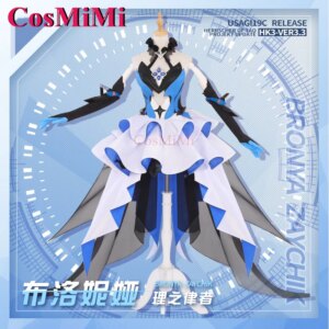 CosMiMi Game Game Honkai Impact 3 Bronya Zaychik Cosplay Costume Elegant Sweet Combat Dress Carnival Party Role Play Clothing