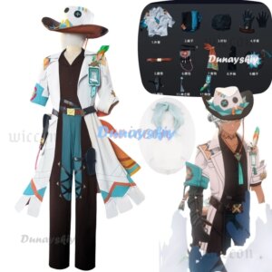 Anime Ifa Cosplay Game Genshin Impact Costume New Role Ifa Wig Uniform Hat Outfit Set Halloween Party Play Clothing for Men