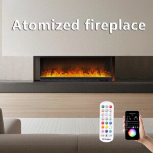 3D mist fireplace with colored water mist virtual flame ECO decoration intelligent control indoor electric water steam fireplace