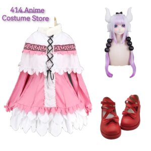 Anime Kanna Kamui Cosplay Costume Skirt Wig Cloak Sets Clothes Miss Kobayashi’s Dragon Maid Kanna Anime Party Cosplay For Women