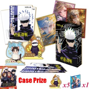 New HuiMeng Jujutsu Kaisen Acrylic Colored Paper Anime Gojo Satoru Fushiguro Megumi Itadori COS Cat 3D Collection Cards Toys