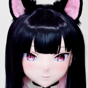Customize Character Female/Girl Resin Kig Full Head With Lock Anime Cosplay Japanese Anime Kigurumi Mask