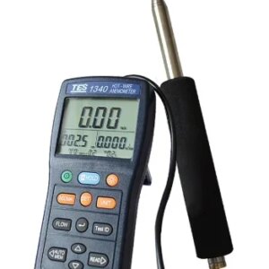 TES-1340 Hot Wire Thermo Anemometer TES1340 HVAC Air Flow Velocity Tester Air Wind Flow Meter