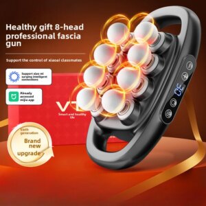 APP Control Massager Professional Muscle Vibration Body Massage Gun Wireless Deep High-frequency 8 Head Fascia Gun