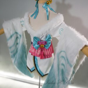 Irelia H Store Custom size ahri from LOL Spirit Blossom Ahri Cosplay Costume for women white ahri