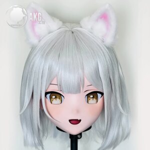 (AL29)Customize Character Crossdressing Female/Girl Resin Full/Half Head With Lock Anime Cosplay Japanese Animego Kigurumi Mask
