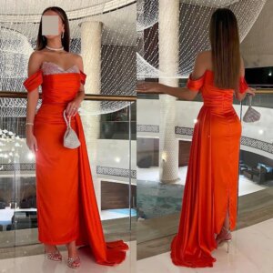 Customized Charmeuse Pearl Pleat Engagement Sheath Sweetheart Bespoke Occasion Gown Midi es Saudi Arabia
