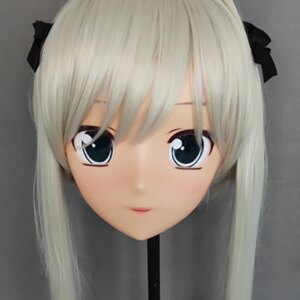 (GLK25)Customize Character Resin Half Head Japanese Animego Cosplay Crossdressing Doll Anime Kigurumi Mask With Eyes And Wig
