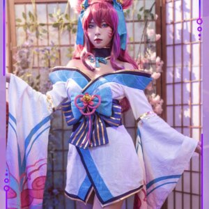In stock LOL Nine Tailed Fox Ahri Soul Lotus Cosplay Game Anime Clothing Set For Women Costume