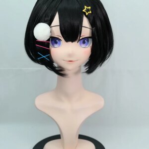 (NFD034)Customize Full Head With Lock Cute Female/Girl Japanese Animego Character Kig Cosplay Kigurumi Mask Crossdress Doll